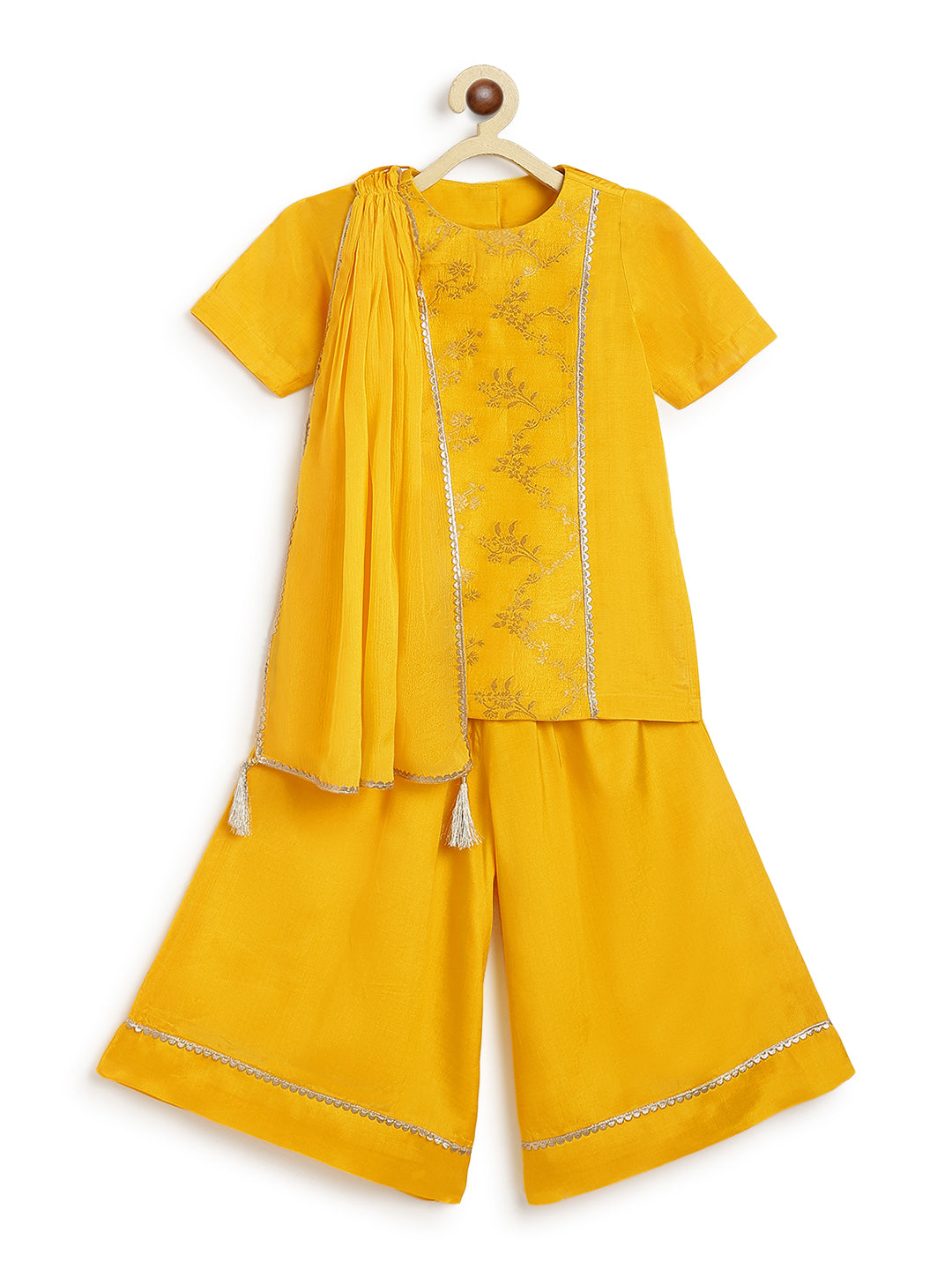 Golden Glow Brocade Suit Set
