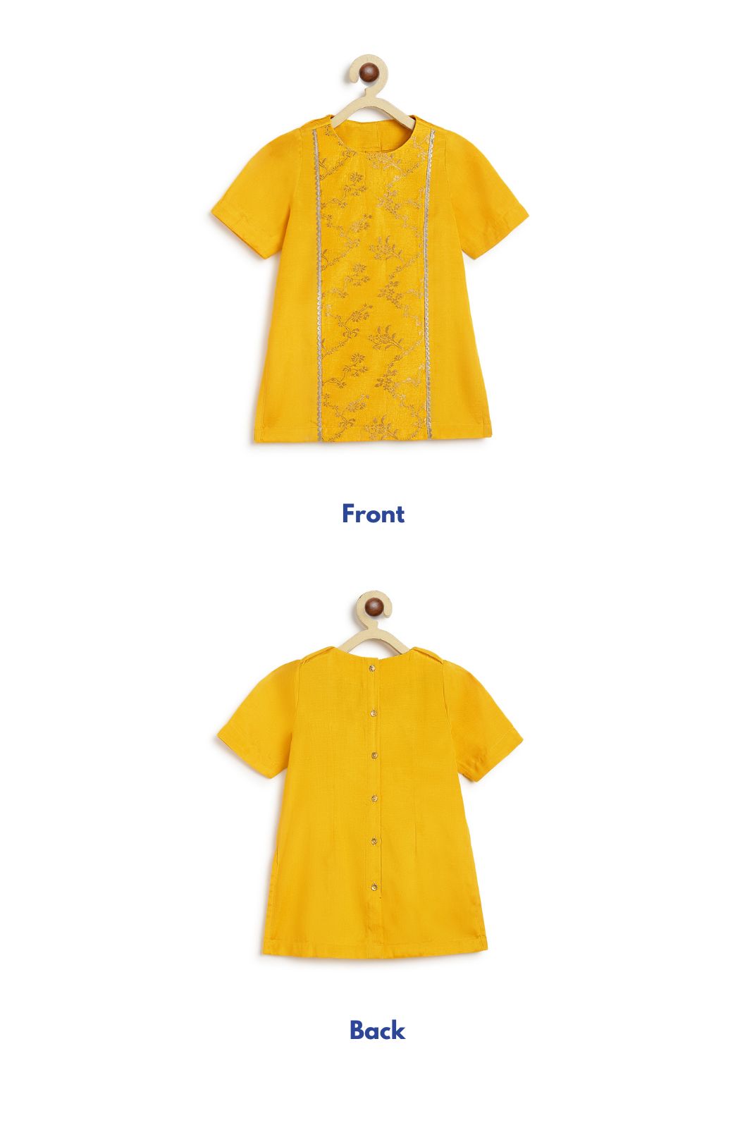 Golden Glow Brocade Suit Set - Image 3