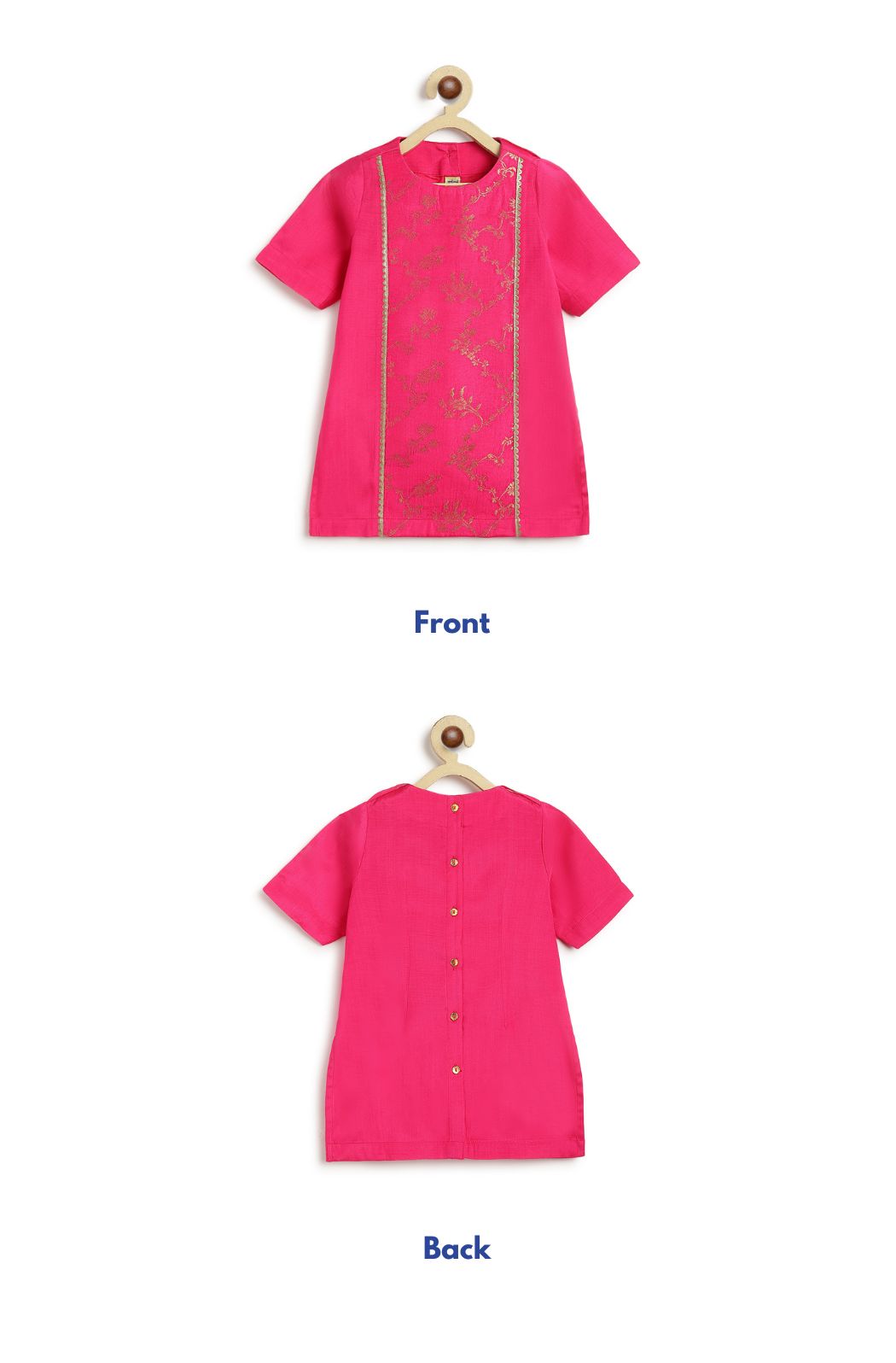 Fuchsia Bloom Brocade Suit Set - Image 3