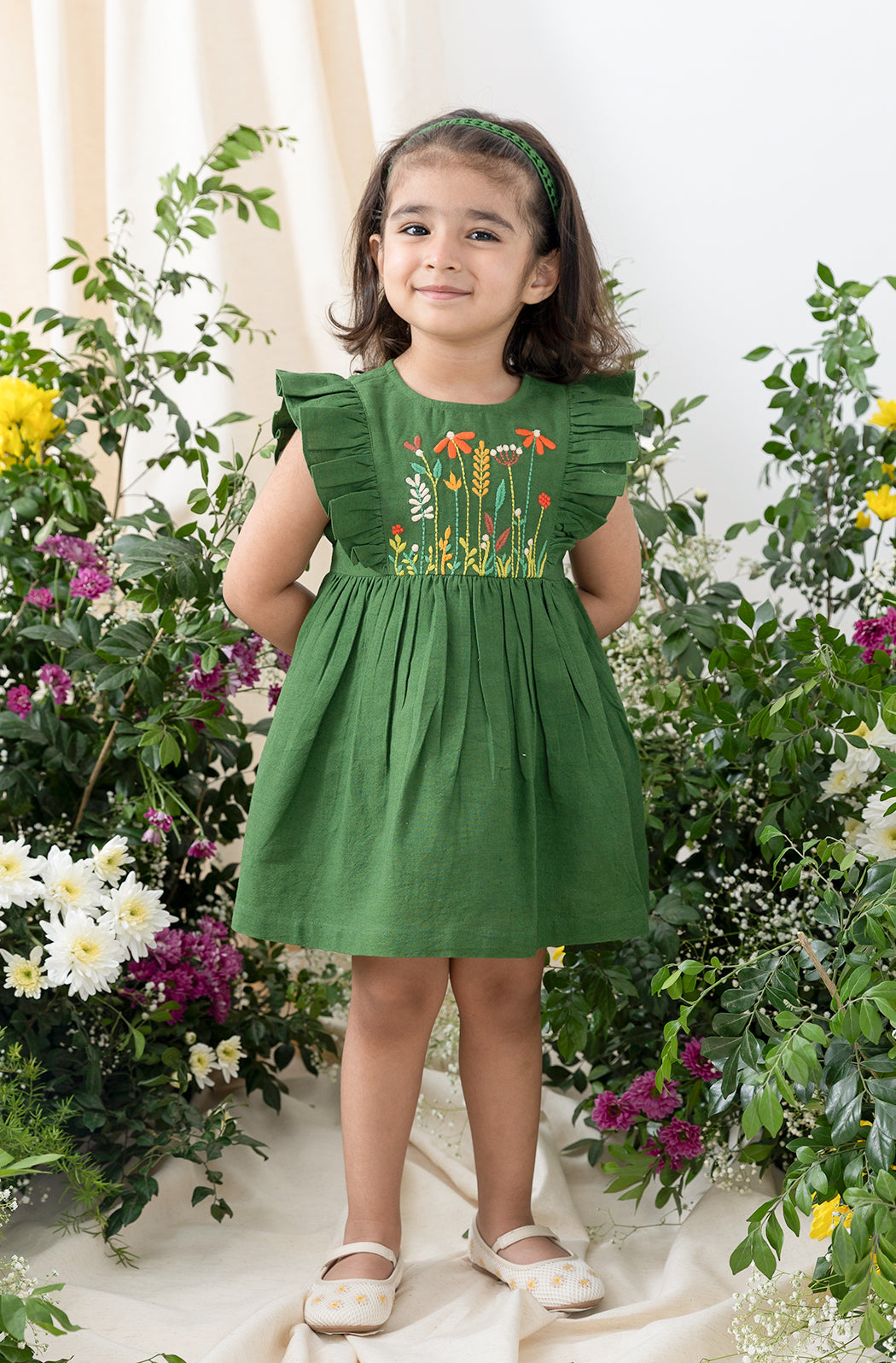 Secret Garden Floral Embroidery Dress - Eco-friendly - Sama Homes