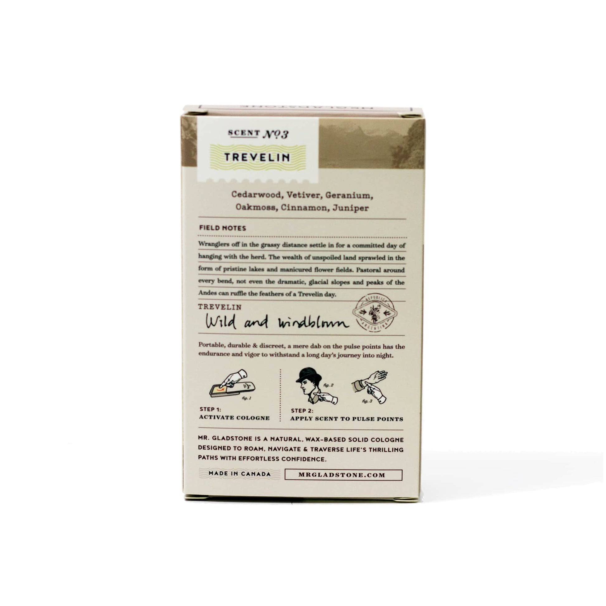 Mr. Gladstone Trevelin Solid Cologne - Fine Fragrance Reminiscent of 1974 Patagonia - Image 2