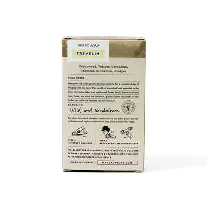 Mr. Gladstone Trevelin Solid Cologne - Fine Fragrance Reminiscent of 1974 Patagonia by Mr Gladstone - Solid Cologne (View 2)