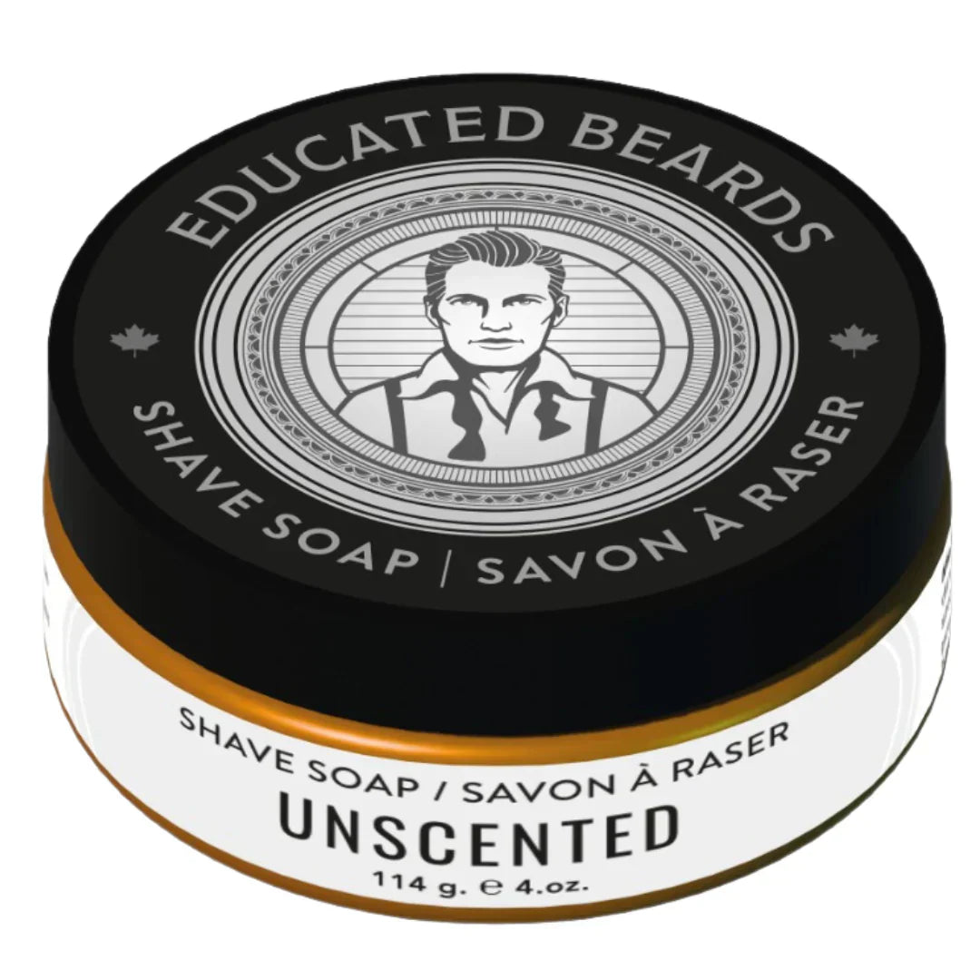 Educated Beards Unscented Shave Soap 114g - Eco-friendly - Sama Homes