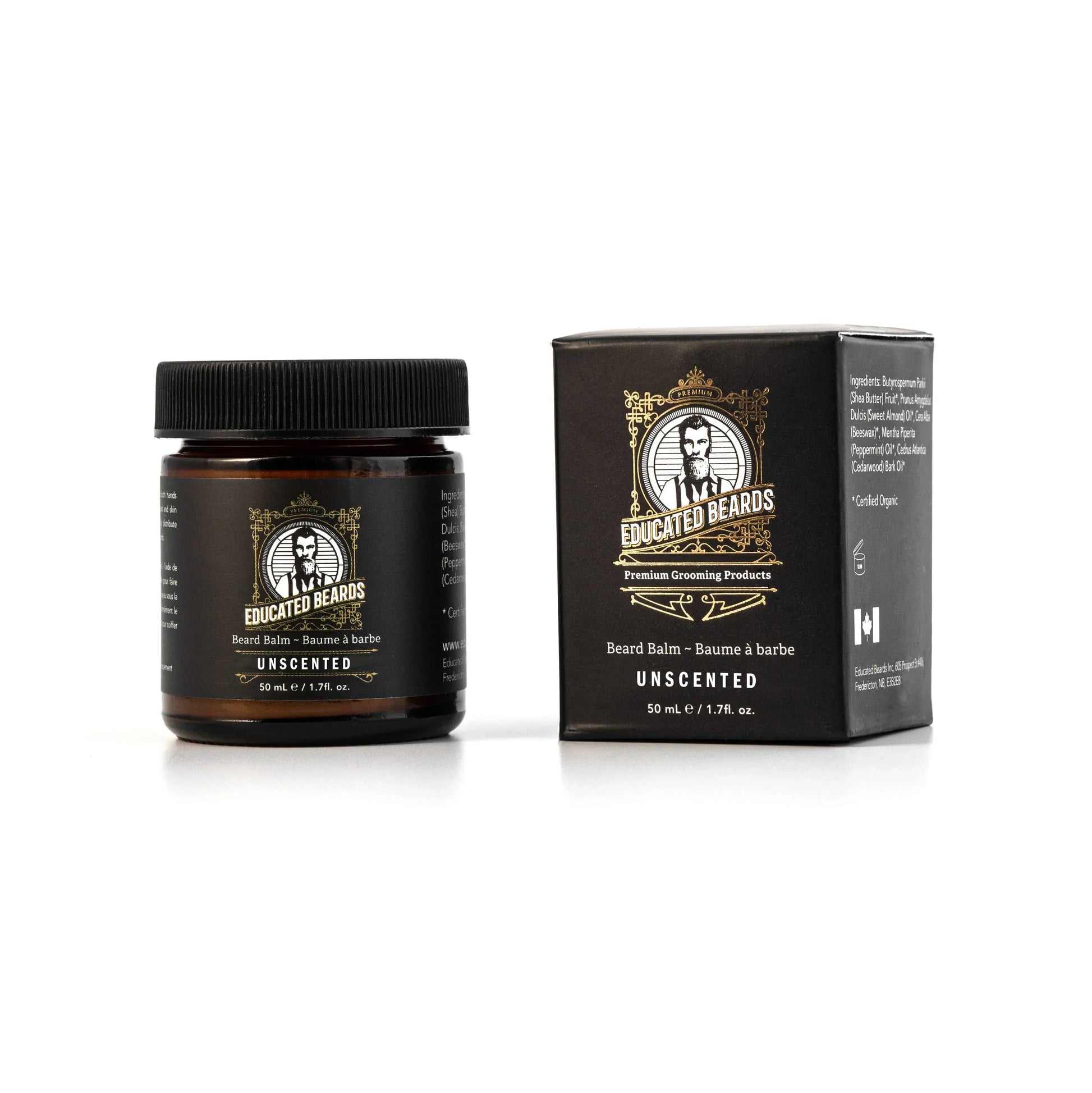 Educated Beards Organic Beard Balm - Unscented / Bare, 50ml - Eco-friendly - Sama Homes