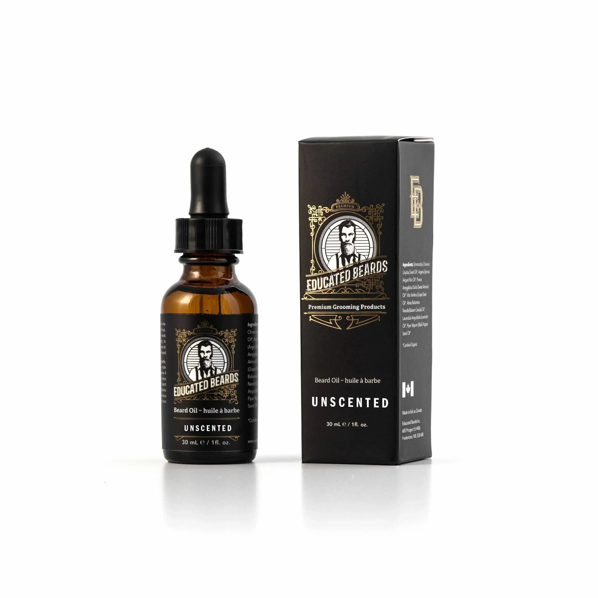 Educated Beards Organic Beard Oil - Unscented / Bare, 30ml - Eco-friendly - Sama Homes