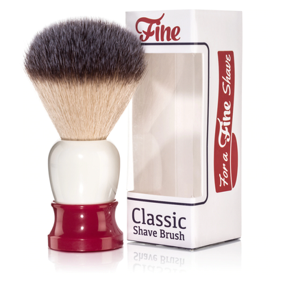 Fine Accoutrements Classic Shaving Brush -Red/White by Fine - Shaving Brushes