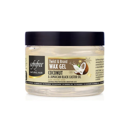 Sofn'free Coconut & Jamaican Black Castor Oil Twist & Braid Gel 325ML by Sofn'free - Sustainable Living
