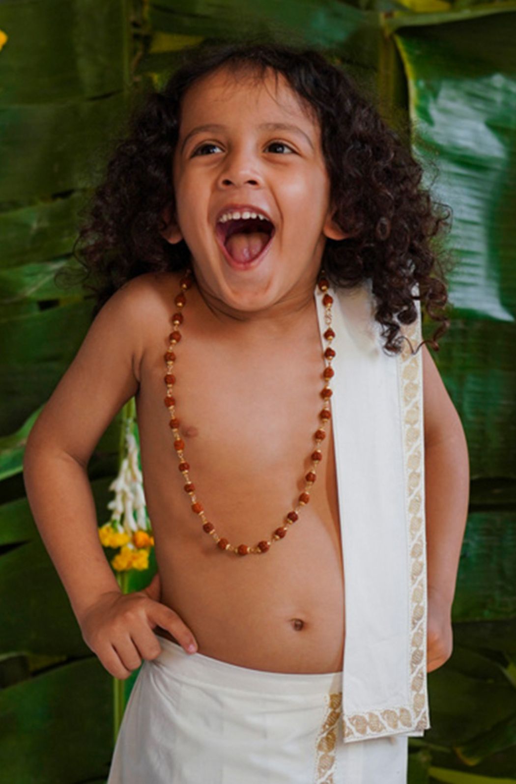 Boys Angvastram - White - Eco-friendly - Sama Homes