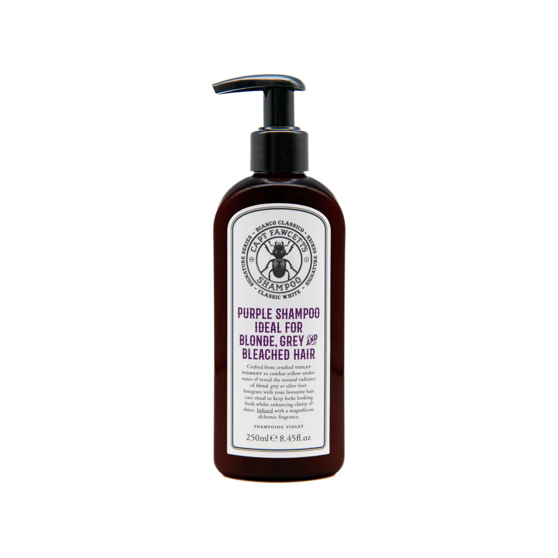 Captain Fawcett Purple Shampoo Bianco Classico 250ml - Eco-friendly - Sama Homes