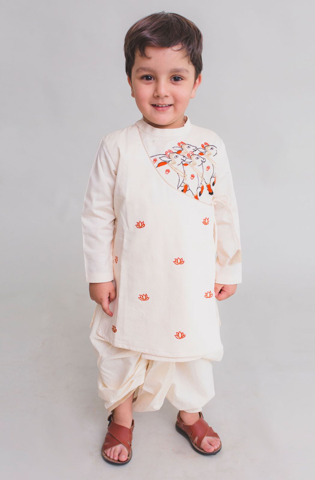 Krishna Cow Herd Kurta Dhoti Set - Eco-friendly - Sama Homes