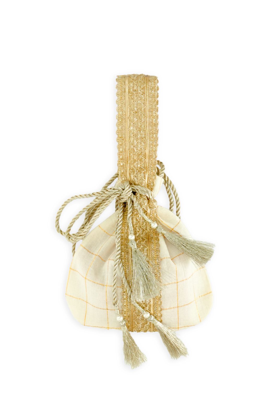 Noor Potli Bag - White - Eco-friendly - Sama Homes