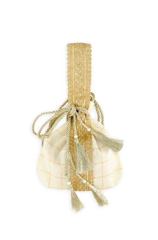 Noor Potli Bag - White