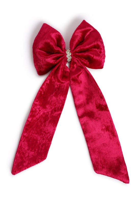Roza Bow Clip - Pink