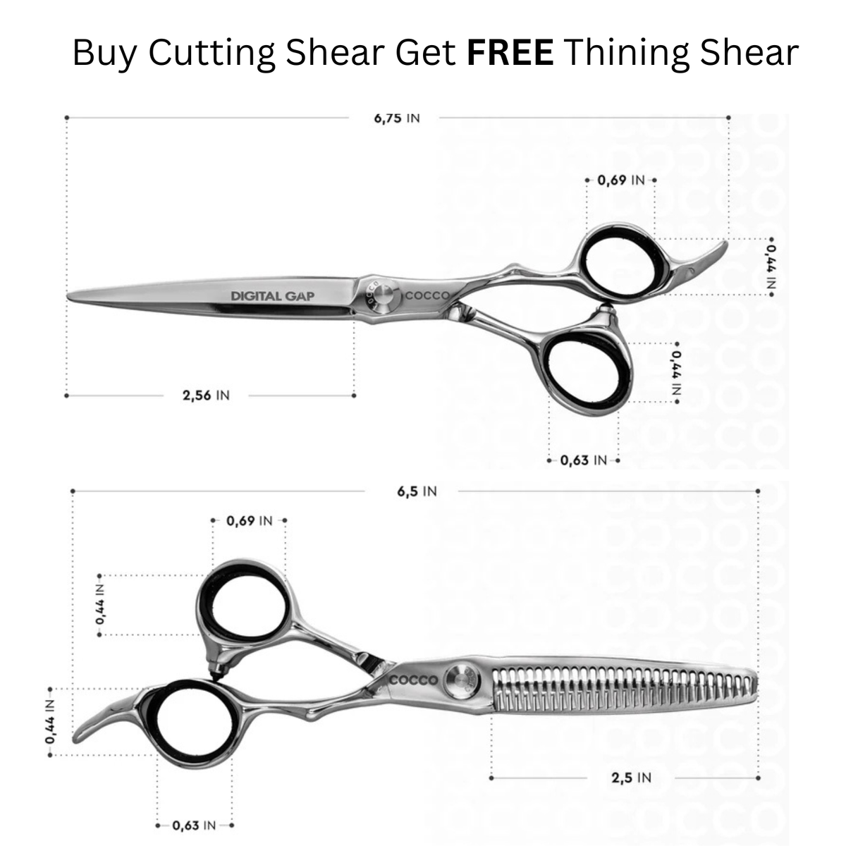 Cocco VG10 6" Cutting Shear and 6" Thinning Shear (Left Hand Set) by Cocco - Sustainable Living