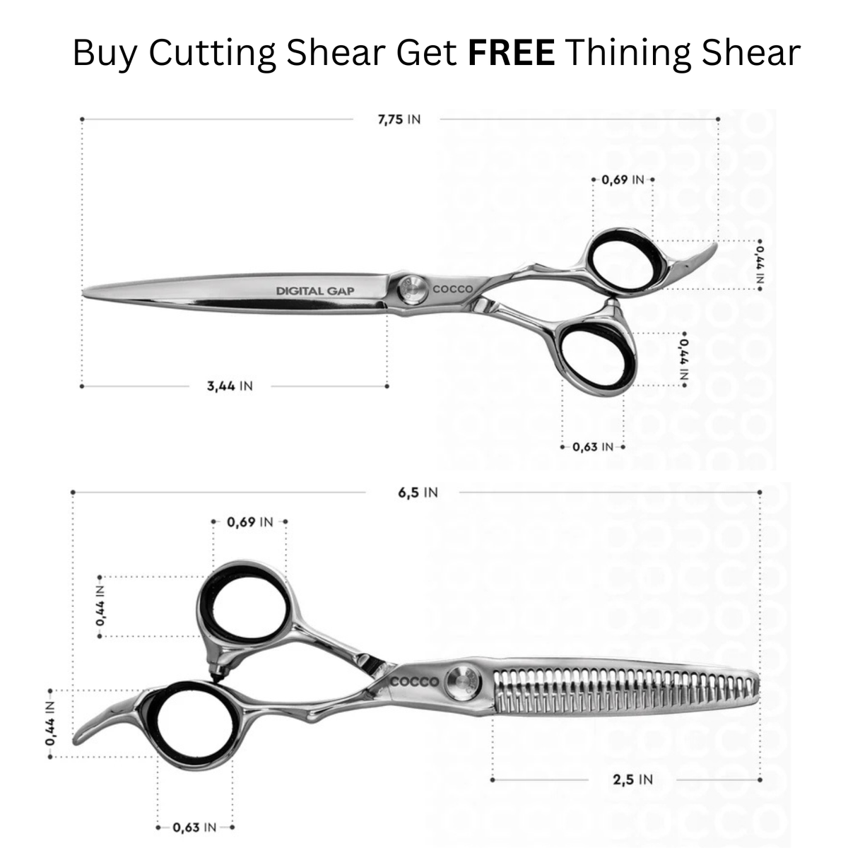 Cocco VG10 7" Cutting Shear and 6" Thinning Shear (Right Hand Set) by Cocco - Sustainable Living