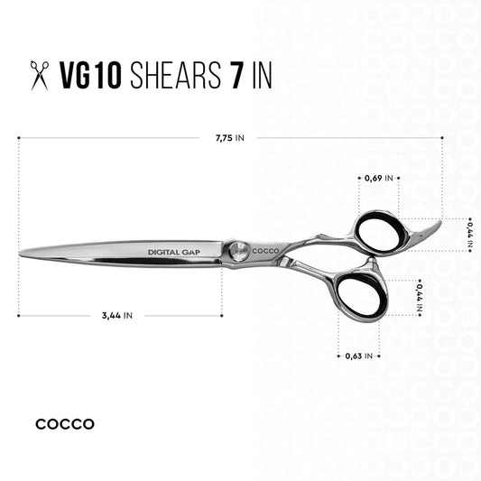 Cocco VG10 7" Cutting Shear and 6" Thinning Shear (Right Hand Set)