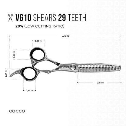Cocco VG10 5.5" Cutting Shear and 6" Thinning Shear (Left Hand Set) by Cocco - Sustainable Living (View 4)