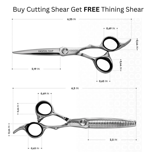 Cocco VG10 5.5" Cutting Shear and 6" Thinning Shear (Left Hand Set)