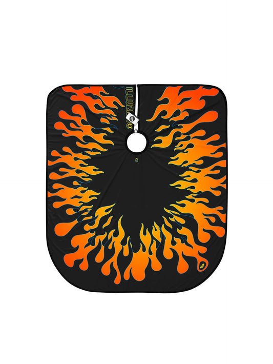illuzien Black Vintage Flames Pro Cape