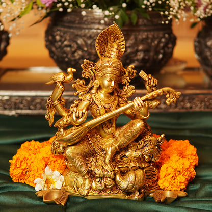 BRASS MAA SARASWATI by Siddhhi Arts - Idol