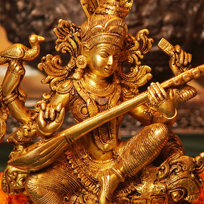 BRASS MAA SARASWATI by Siddhhi Arts - Idol (View 2)