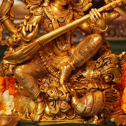 BRASS MAA SARASWATI by Siddhhi Arts - Idol (View 3)