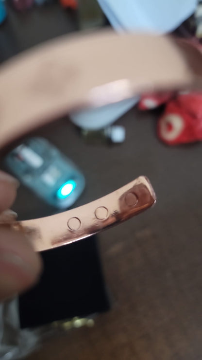 7 Chakra Magnetic Pure Copper Healing Bracelet | 6 Therapeutic Magnets by SAMA Homes - Copper Products (View 2)