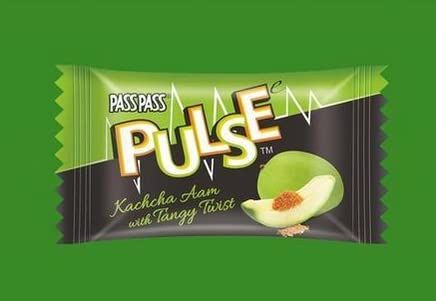 Pulse Mango Candy | Tangy & Sour Raw Mango Flavoured Hard Candy with Masala Filling | Chatpata Indian Candy Toffee for Kids & Adults (175 pcs)