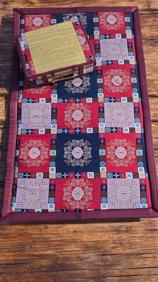 Red Color Elegant Design Mat 