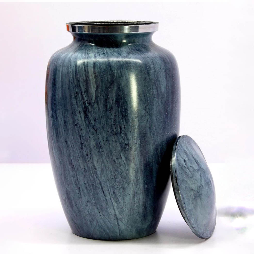 Aluminum Urn with Classic Stone Finish - Eco-friendly - Sama Homes