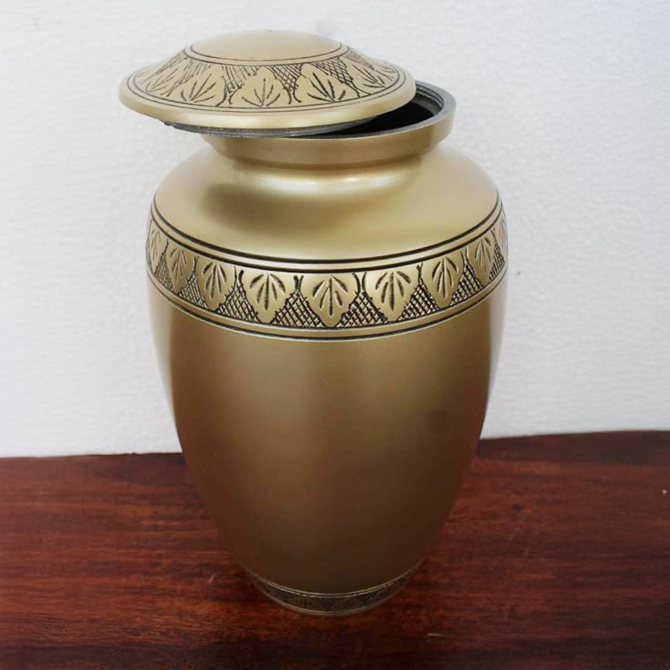 Brass Pan Urn with Classic Design - Eco-friendly - Sama Homes