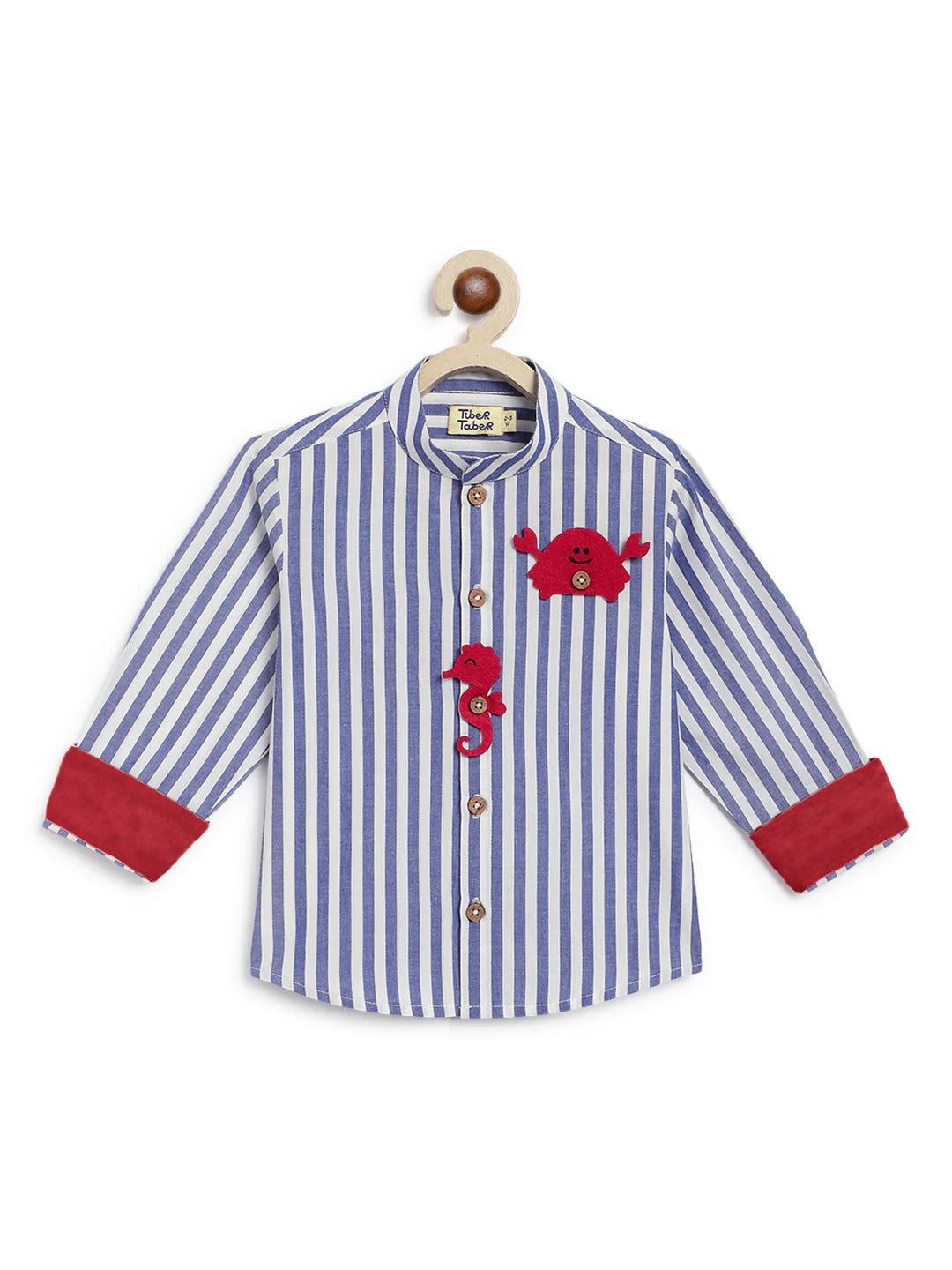 Sea Horse Stripes Shirt - Blue