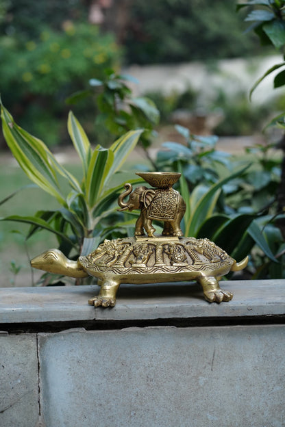 Brass Kachyap with Elephant by Siddhhi Arts - Sustainable Living (View 4)