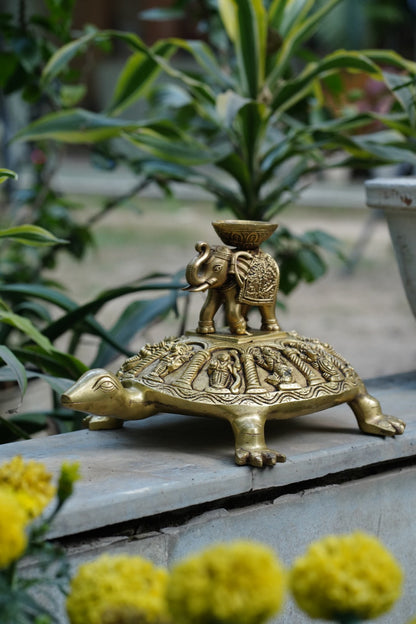 Brass Kachyap with Elephant by Siddhhi Arts - Sustainable Living (View 3)
