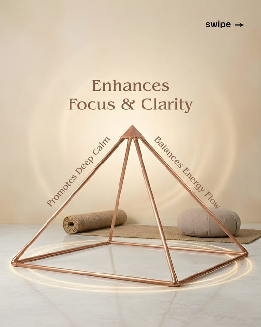 SAMA TAMRA Certified Pure Copper Meditation Pyramid | Precise Giza Geometry Energy Portal