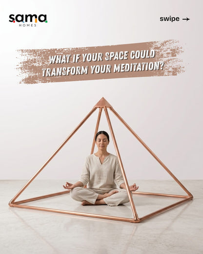 SAMA TAMRA Certified Pure Copper Meditation Pyramid | Precise Giza Geometry Energy Portal by SAMA Homes - Sustainable Living (View 2)