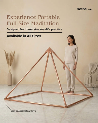 SAMA TAMRA Certified Pure Copper Meditation Pyramid | Precise Giza Geometry Energy Portal by SAMA Homes - Sustainable Living (View 5)