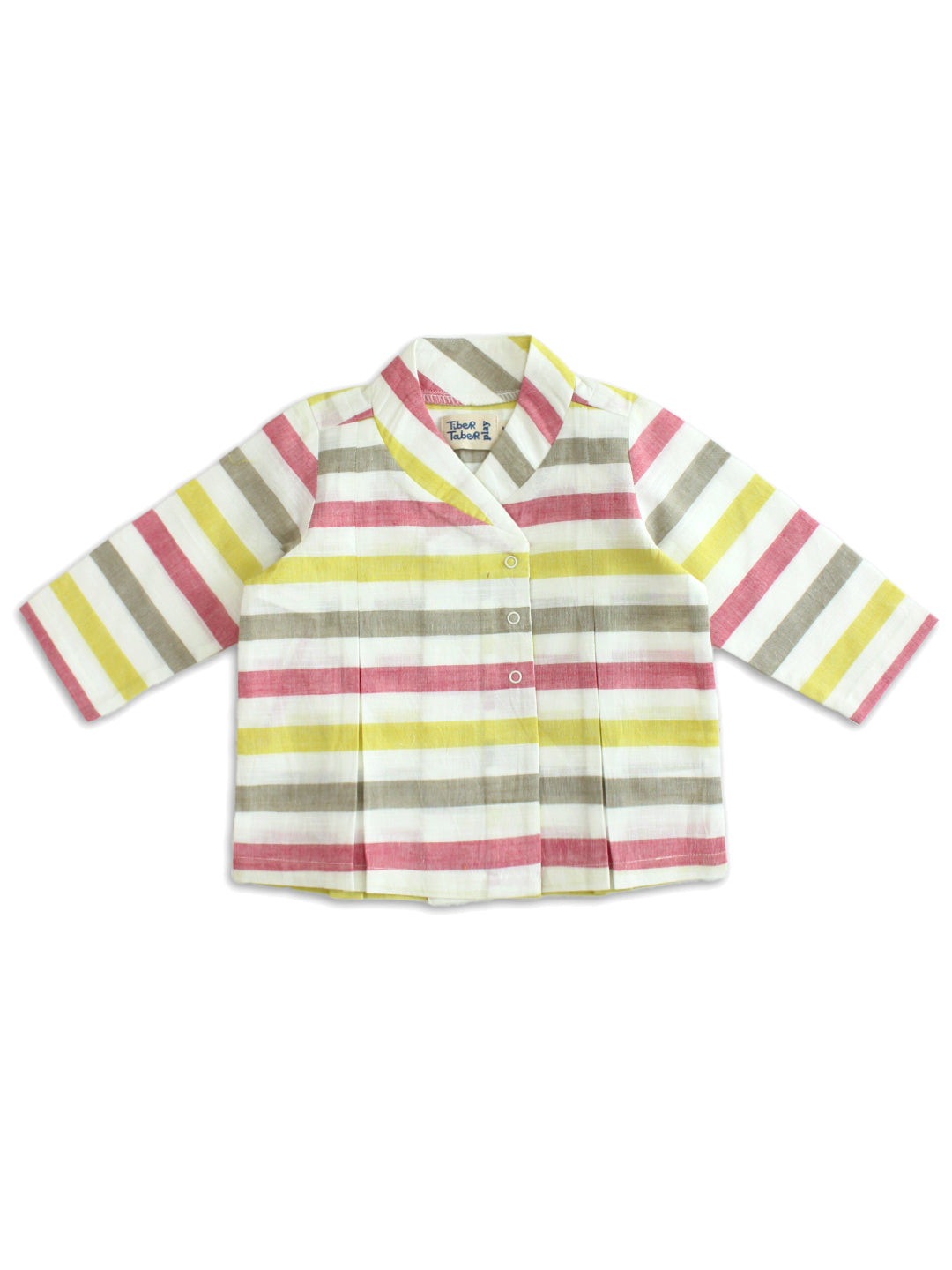 Striped Flexi Kimono Set - White