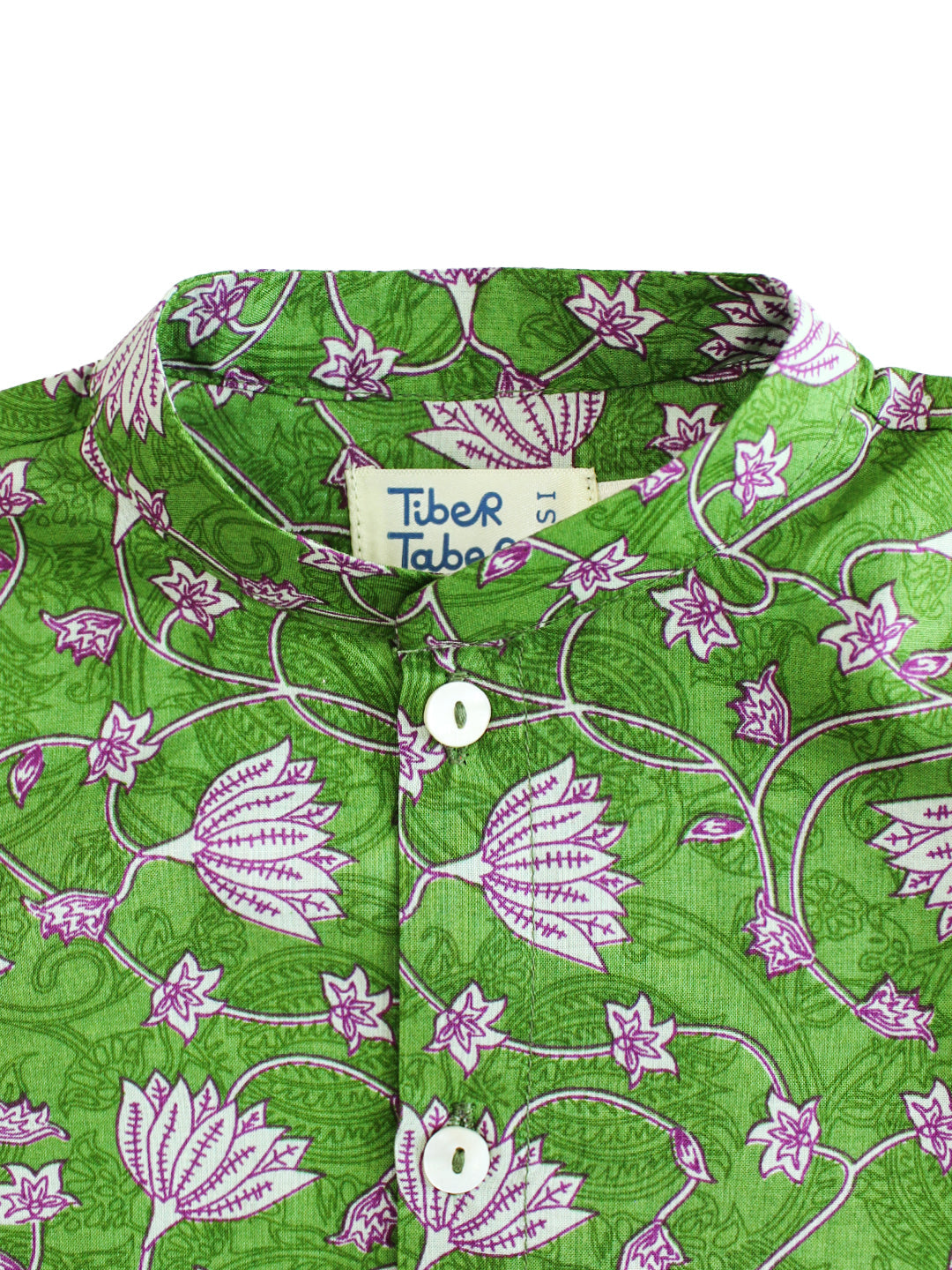 Floral Kurta Pyjama Set - Green - Image 5