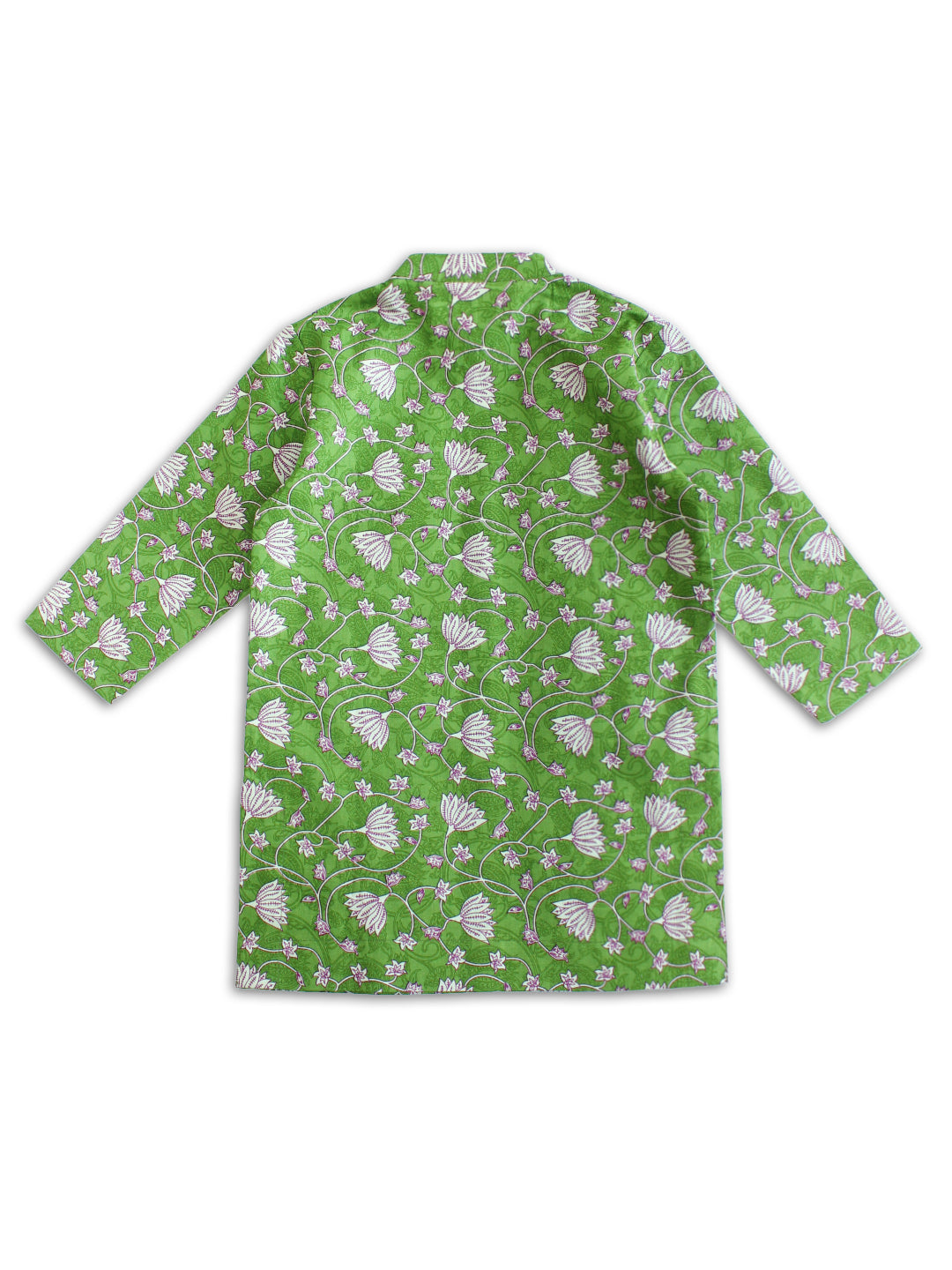 Floral Kurta Pyjama Set - Green