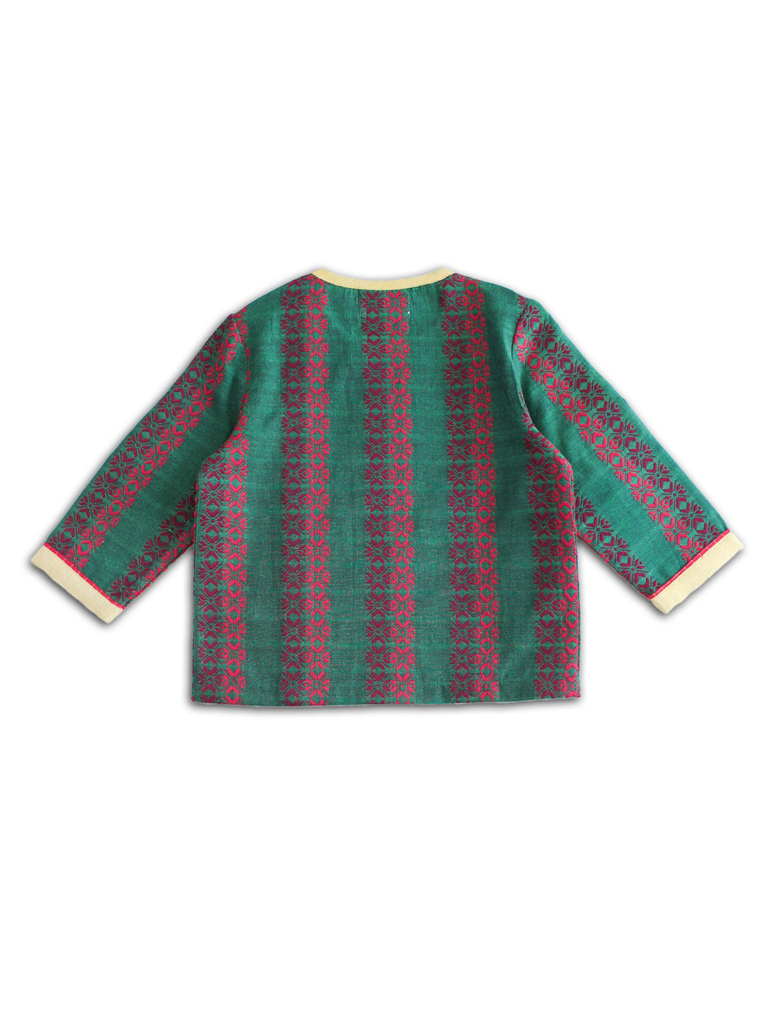 Self Design Kurta Dhoti Set - Green