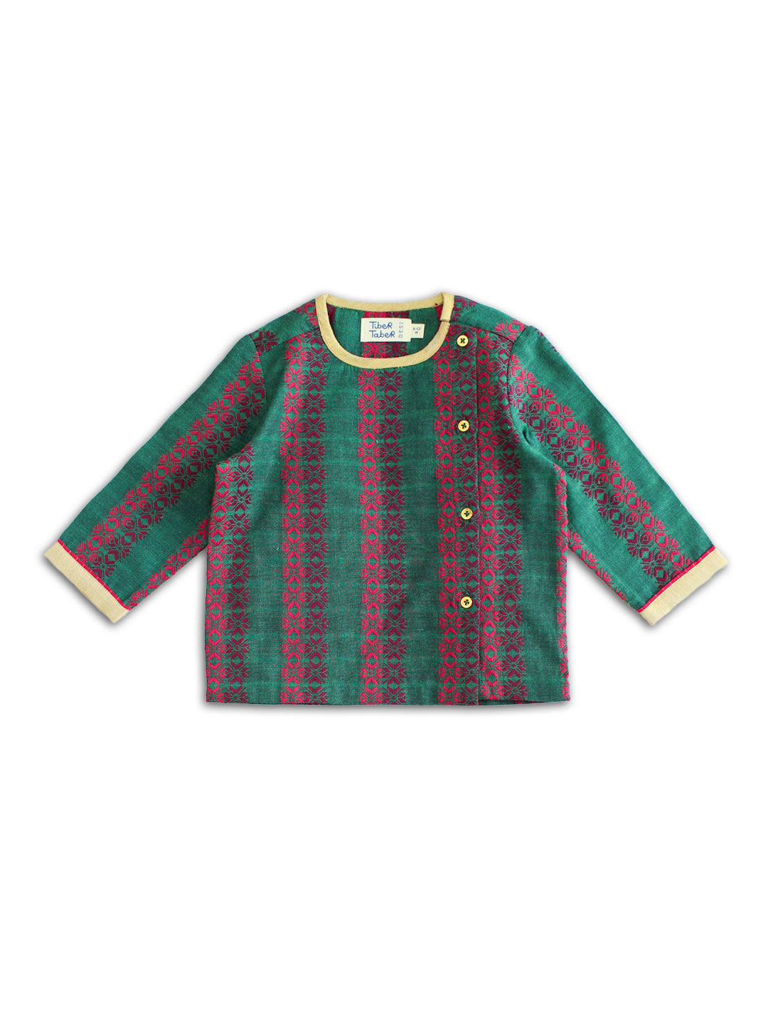 Self Design Kurta Dhoti Set - Green - Image 4