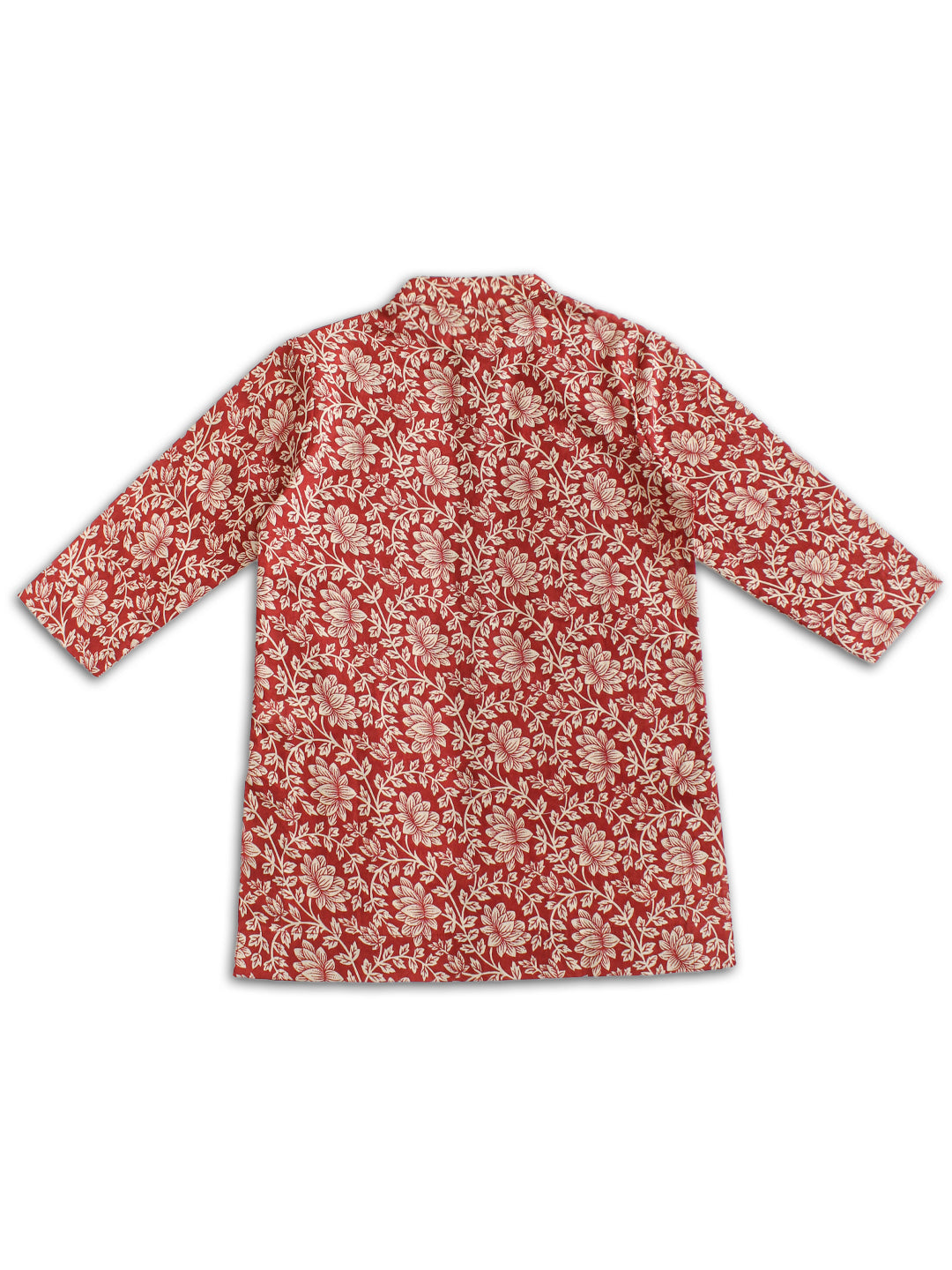 Floral Kurta Pyjama Set - Red