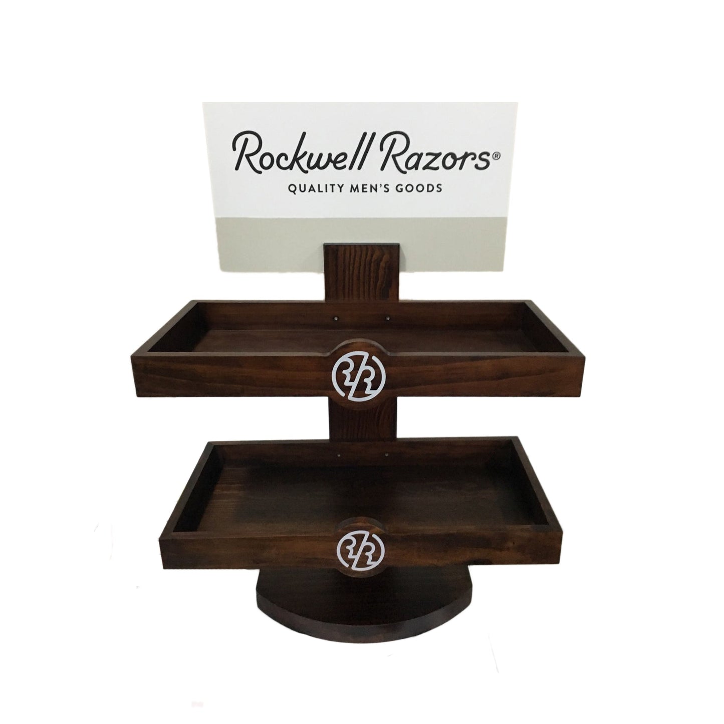 Rockwell Razors Empty Retail Two-Level Wood Display (Build Your Own)