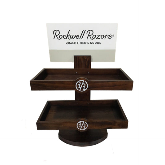 Rockwell Razors Empty Retail Two-Level Wood Display (Build Your Own)