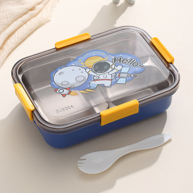 304 Stainless Steel Lunch Box Students Divided Into Lunch Box Three Grids – Image 8