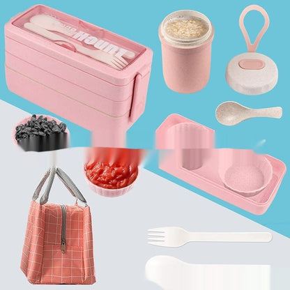 Amazon 8-piece Set Japanese Lunch Box Suit Thermal Bag Breakfast Soup Cups Bento Box Set Suit – Image 2