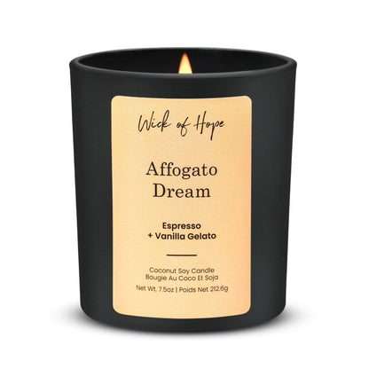 Affogato Dream Candle | Espresso + Vanilla Gelato by Wick of Hope - Full Size Candle