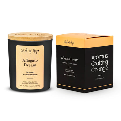 Affogato Dream Candle | Espresso + Vanilla Gelato by Wick of Hope - Full Size Candle (View 4)