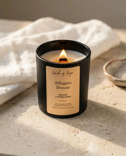 Affogato Dream Candle | Espresso + Vanilla Gelato by Wick of Hope - Full Size Candle (View 5)